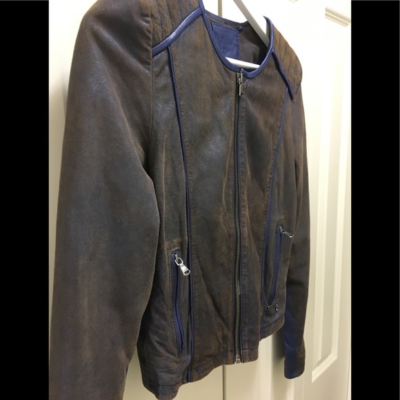 Guess Leather Light Biker Style Jacket Women’s XS - Picture 4 of 9